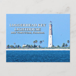 Loggerhead Nyckel Lighthouse, Florida Postcard Vykort