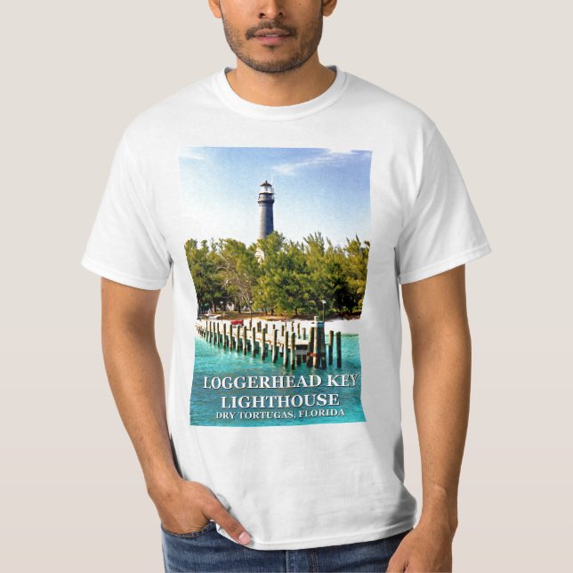 Loggerhead Nyckel Lighthouse, Florida Shirt T-shirt (Framsida)