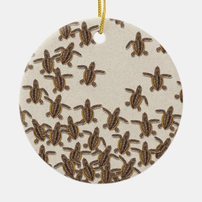 Loggerhead Sea Turtle Hatchlings Ornament (Framsidan)