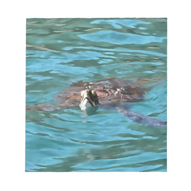 Loggerhead Sea Turtle Wildlife Art Anteckningsblock (Framsida)
