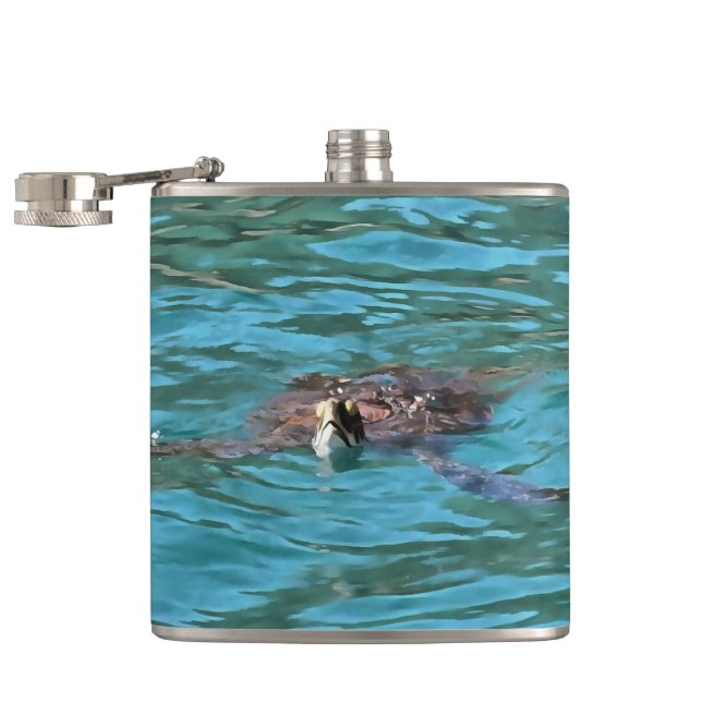 Loggerhead Sea Turtle Wildlife Art Fickplunta (Öppnad)