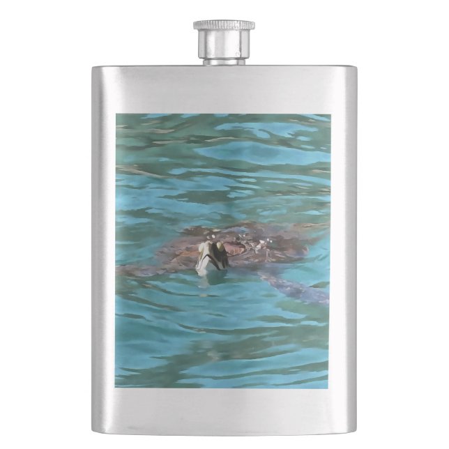 Loggerhead Sea Turtle Wildlife Art Fickplunta (Framsidan)
