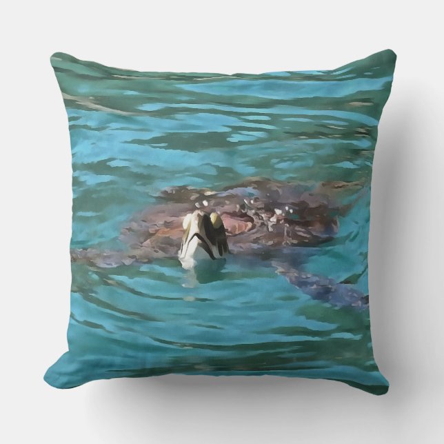 Loggerhead Sea Turtle Wildlife Art Kudde (Framsida)
