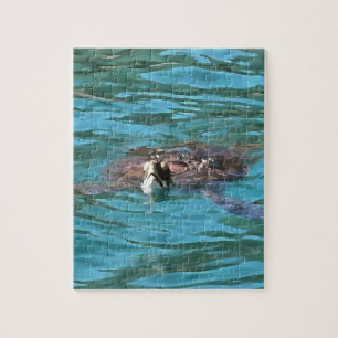 Loggerhead Sea Turtle Wildlife Art Pussel