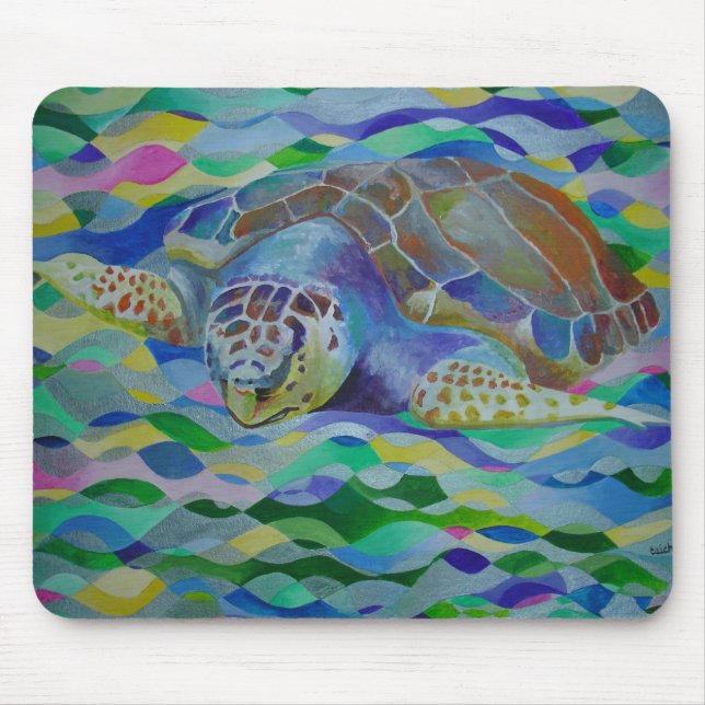 Loggerhead Turtle Colorful Art Musmatta (Framsidan)