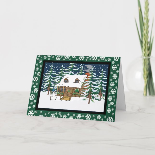 Loggkabchristmas Helgkort (Framsida)