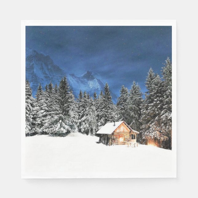 Loggkabinbergsvy Pappersservett (Framsidan)