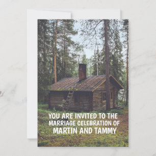 LOGGKABINER I SKOGEN-WEDDNINGSANVISNINGAR INBJUDNINGAR