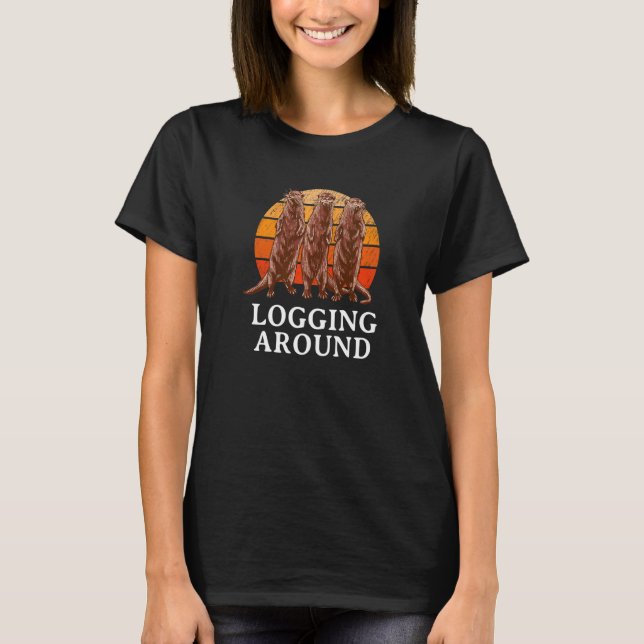 Loggning runt havslevande djur, havssort 1 t shirt (Framsida)