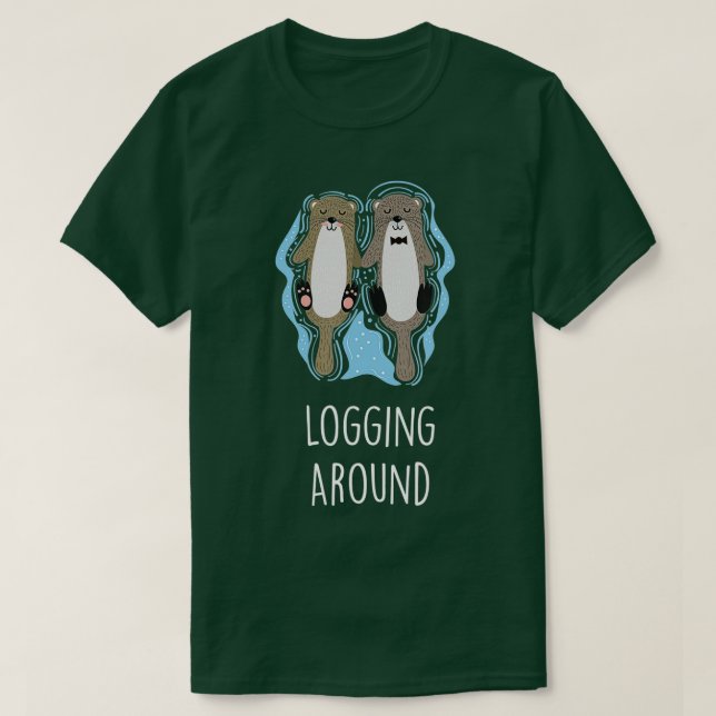 Loggning runt OTER-havet utanför Älskare T Shirt (Design framsida)