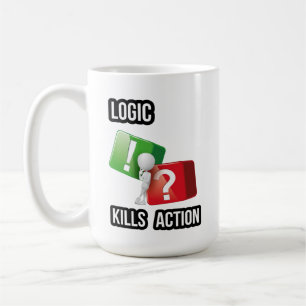 "Logic Kills Action" görarens mindset, streetwear Kaffemugg