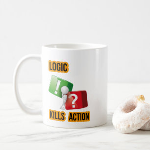 "Logic Kills Action" görarens mindset, streetwear Kaffemugg