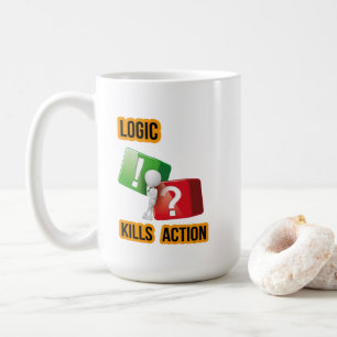 "Logic Kills Action" görarens mindset, streetwear Kaffemugg
