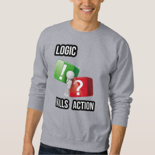 "Logic Kills Action" görares mindset, streetwear Lång Ärmad Tröja