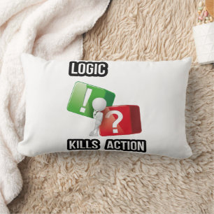 "Logic Kills Action" görares mindset, streetwear Lumbarkudde