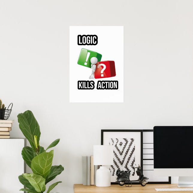 "Logic Kills Action" görares mindset, streetwear  Poster (Hemmakontoret)