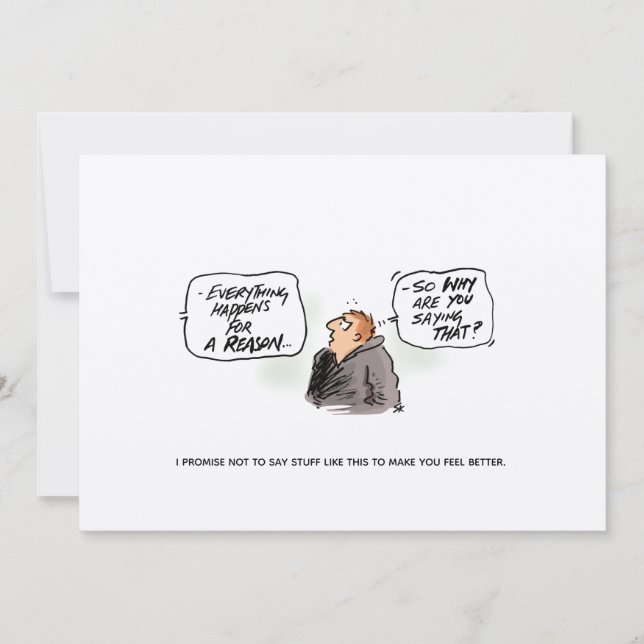 'Logicus Randomus' Funny Cancer Postcard (Framsida)