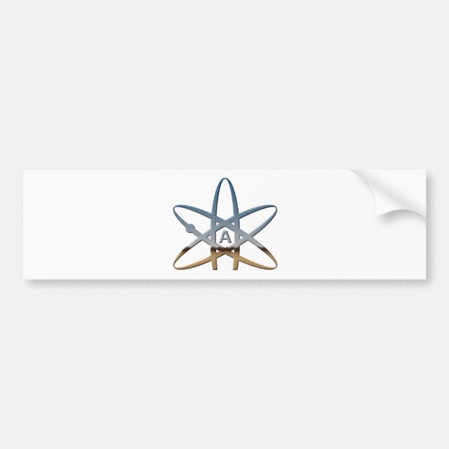 Logidea ateist atom symbol bildekal (Framsidan)