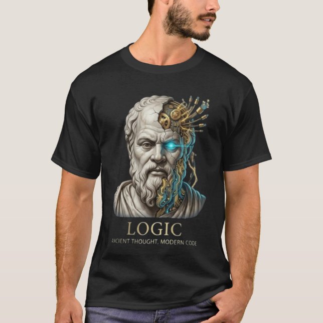 Logik - Antik Tanke Modern Kod Cyberpunk T Shirt (Framsida)