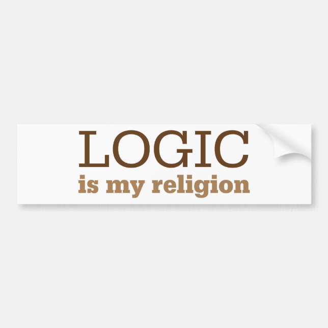 Logik är min religion bildekal (Framsidan)