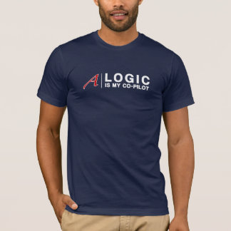 LOGIK är mitt co-pilot- (för mörka skjortor) T-shirt