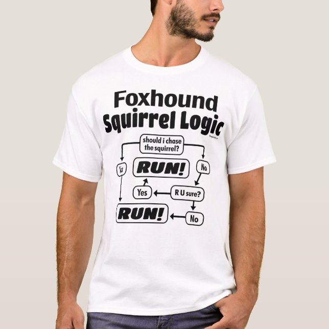 Logik för foxhound Squirrel T Shirt (Framsida)