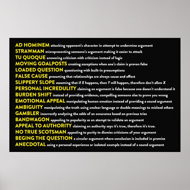 Logisk fallenhet poster (Framsidan)