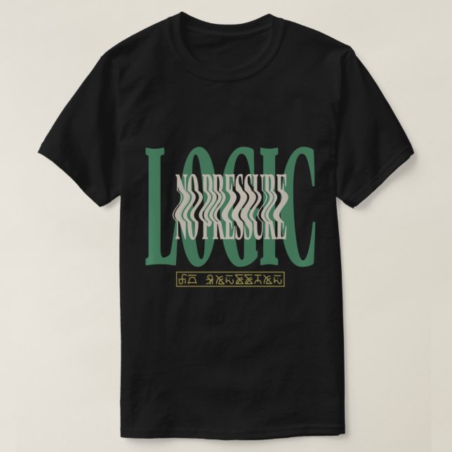 Logiskt inget tryck Vågigt marinskrov T Shirt (Design framsida)