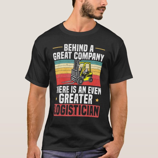 Logistician Cargo Warehouse Worker-lagerlogg T Shirt (Framsida)