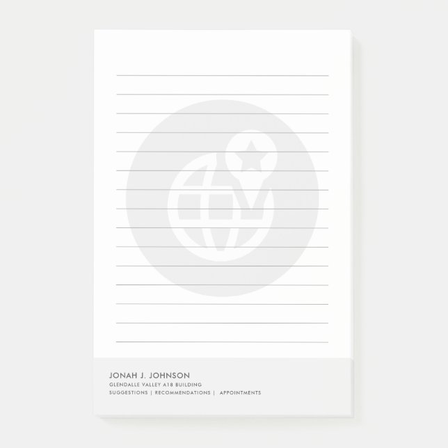 Logistik + Leveranskedja | Minimalistisk stil Post-it Block (Framsida)