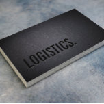 Logistik Minimalistisk, svart, fetstil Visitkort<br><div class="desc">Affärskortet Svart ut-logistik för professionell.</div>