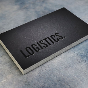 Logistik Minimalistisk, svart, fetstil Visitkort