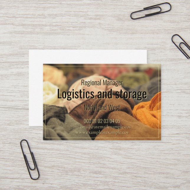 Logistik- och lagringsservice visitkort (Fram/Back In Situ)