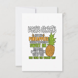 Logistikchefer är som ananas. kort