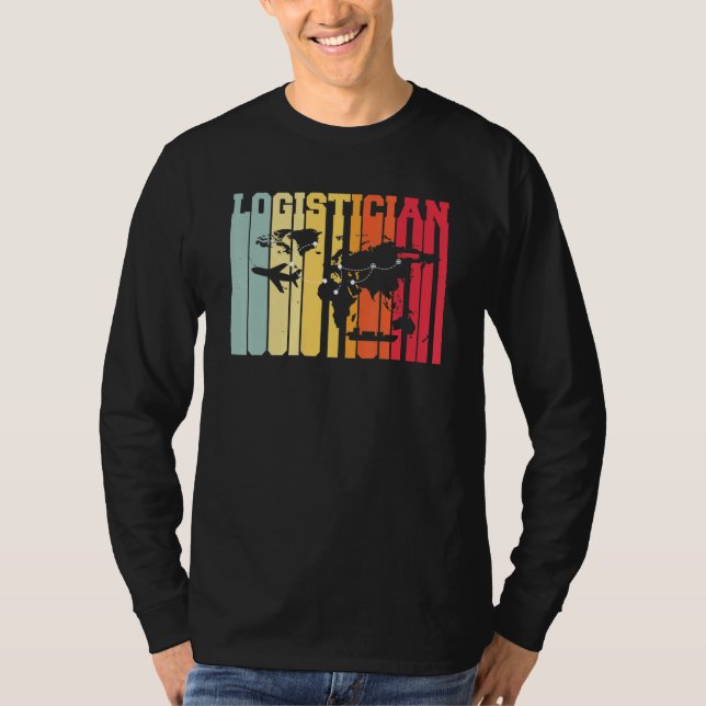 Logistiker Logistik Silhuetter T Shirt (Framsida)