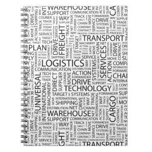 LOGISTIKER mönstrar med ord Anteckningsbok