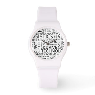 LOGISTIKER mönstrar med ord Armbandsur