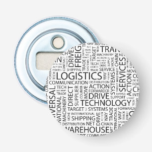 LOGISTIKER mönstrar med ord Flasköppnare
