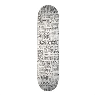 LOGISTIKER mönstrar med ord Old School Skateboard Bräda 18 Cm
