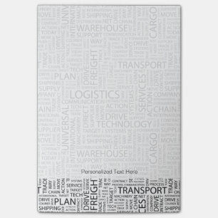 LOGISTIKER mönstrar med ord Post-it Block
