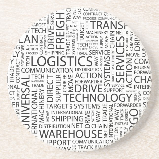 LOGISTIKER mönstrar med ord Underlägg (Framsidan)