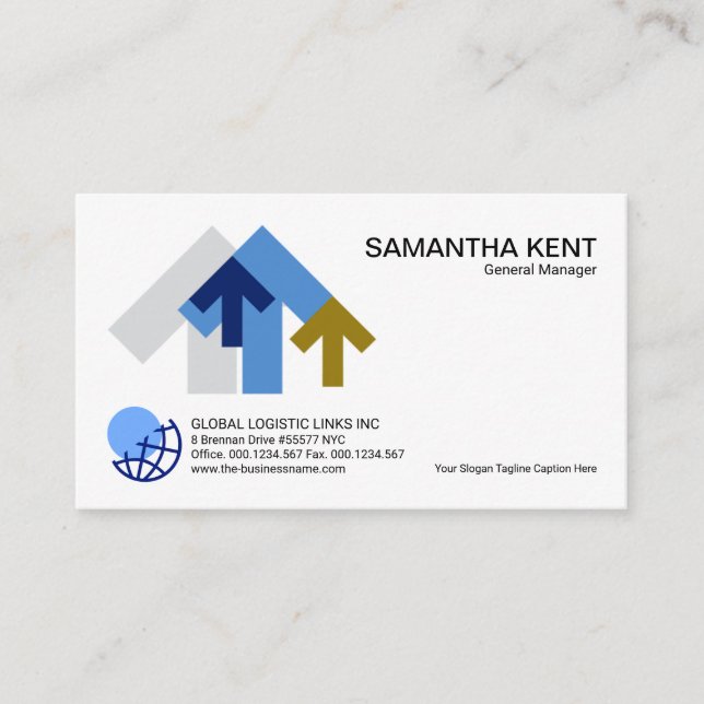 Logistikhanteraren för Kreativets försörjningskedj Visitkort (Framsida)