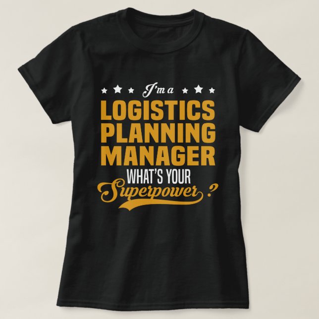 Logistikplaneringshanteraren T Shirt (Design framsida)
