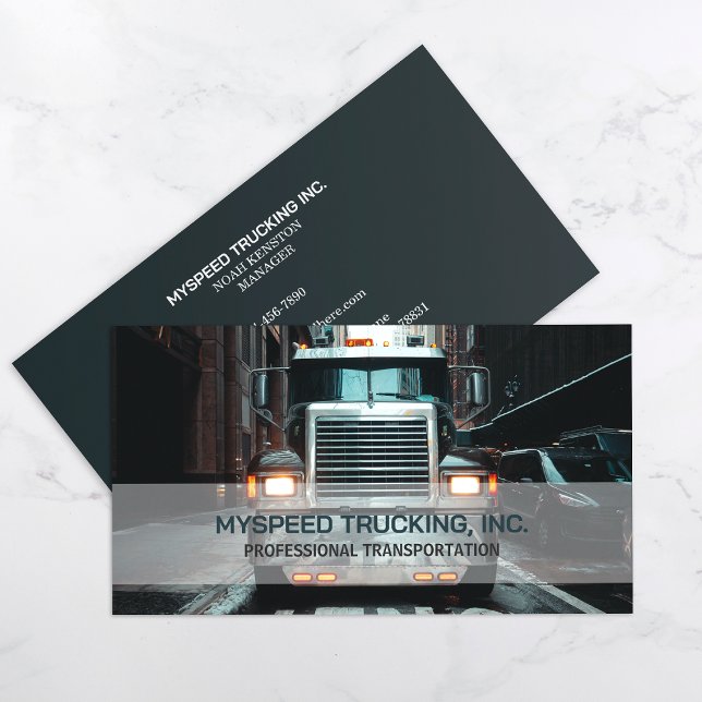 Logistiktruckering för Semi Lastbil Professionell Visitkort (Make an impact with these professional business cards, showcasing your brand and credibility.)