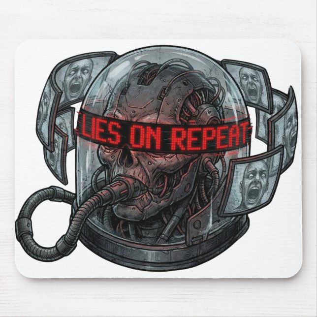 Lögner på Repetition – Dystopisk Propaganda Hjärnt Musmatta (Framsidan)