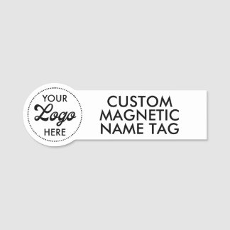 LOGO 3,75" x 1,25" Anpassningsbar Magnetisk Namnsk Namnbricka