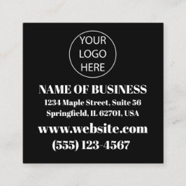 Logo and QR code business card Fyrkantigt Visitkort