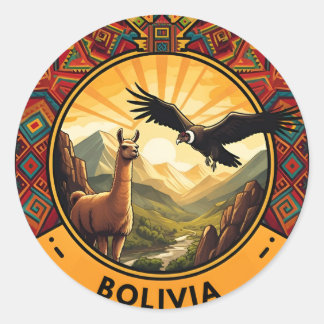 Logo Bolivia Runt Klistermärke