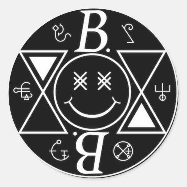 Logo Bromance Runt Klistermärke (Framsida)