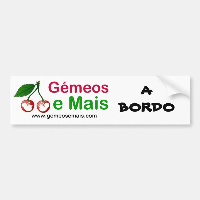 Logo do Portal, A BORDO, www.gemeosemais.com Bildekal (Framsidan)